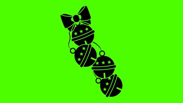 christmas illustration video silhouette green logo screen icon holiday outline celebration bell winter festive jingle red decor traditional ornament shape and vector graphic background