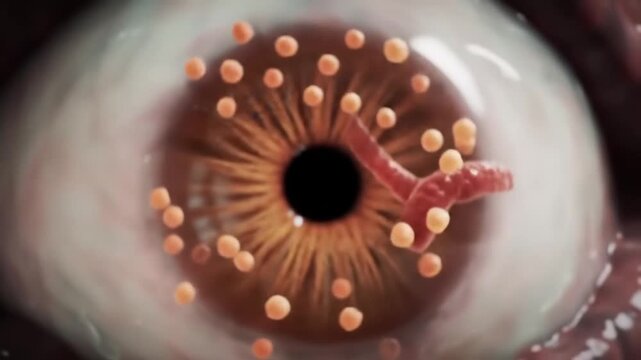 Eye Inflammation and Ocular Stress &ndash; Detailed Medical Visualization of Irritated Eyes, Redness, Infection Symptoms, and Ophthalmology Diagnosis Illustration