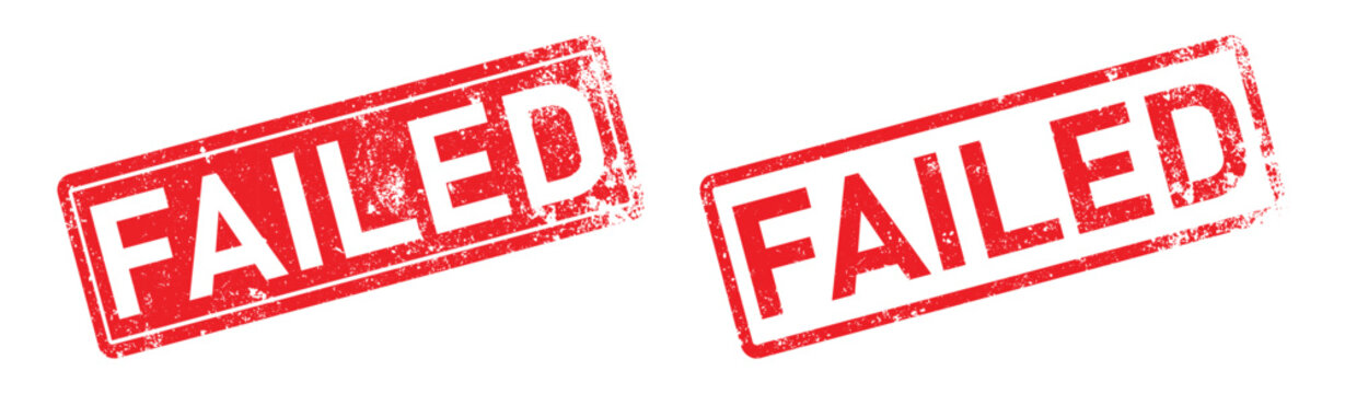 Failed Stamp Illustration: Grunge Red Rubber Stamp Design Vector
