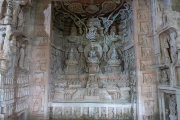 View of Beishan Rock Cravings located at Dazu, China.