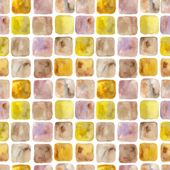 Seamless watercolor abstract pattern. Hand-drawn illustration for fabric, wrapping paper. decoupage, fabrics and etc