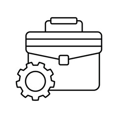 Business Management icon with white background vector stock illustration