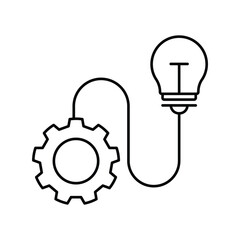 Idea Development icon with white background vector stock illustration
