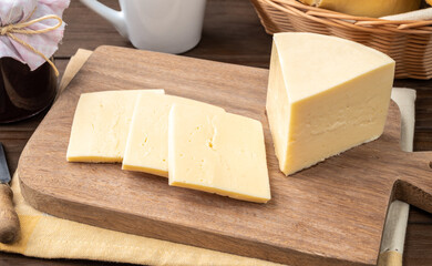 Meia cura cheese over a wooden board