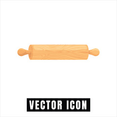 Classic wooden rolling pin for baking and dough preparation