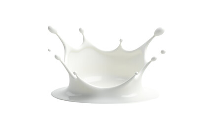 A simple image of a milk splash on a white surface