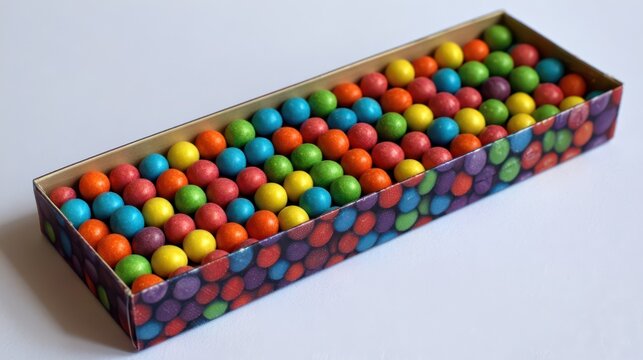 Vibrant Box of Wonka Nerds Candy: A Colorful Sweet Treat with Crunchy Rainbow Delights