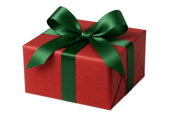 Caixa de presente de natal com fundo transparente png