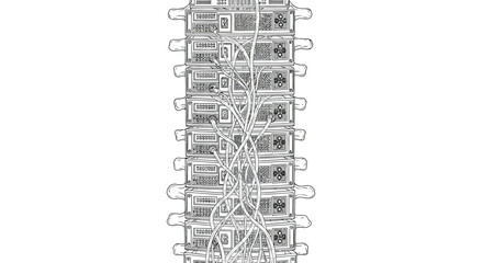 Abstract geometric composition with bold lines and vibrant color blocks suitable for modern design projects and digital art