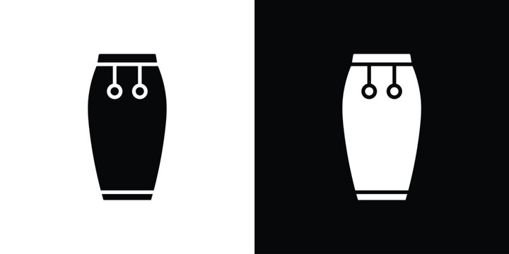 Conga icons vector silhouette design. Vector flat graphic design illustration.