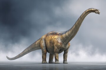 Fototapeta premium Massive Argentinosaurus: A Three-Dimensional Illustration of a Giant Herbivore from the Cretaceous Era