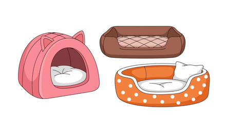 Pet Beds Collection Cozy Shelters and Comfortable Lounges for Cats and Dogs