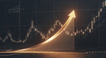 Witness exponential growth and financial success with this dynamic upward trend illustration showing market gains and positive investment returns, driving profits