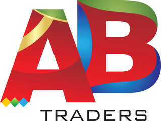 Ab traders creative logo concept for business and company advertising with unique style it attracts customers and is suitable for advertising © Design6300