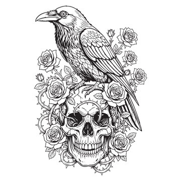 illustration vector graphic of tattoo sketch