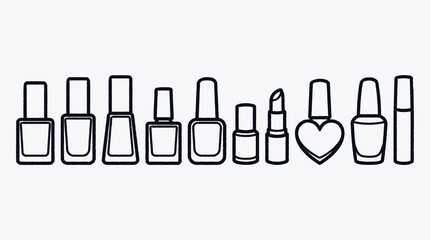 Cosmetic beauty products illustration in vector format for elegant fashion themes