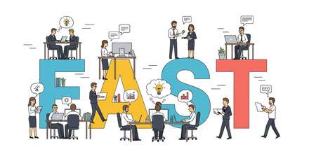 Fototapeta premium Abstract geometric composition with vibrant color blocks and clean lines suitable for digital and print design projects