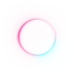 Minimal glowing orb with purple and orange rim light, smooth gradient and subtle shine — elegant 3D abstract element for futuristic backgrounds, tech posters and design projects.