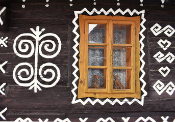 window in the old house at Slovakia, Čičmany