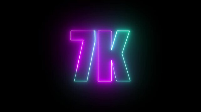 7K Double Colour Neon Line Animation on Black Canvas with Elegant Flow and Futuristic Glow Effects.