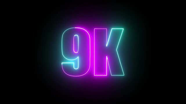 9K Double Colour Neon Line Animation on Black Background with Futuristic Glow and Dynamic Motion Effects.