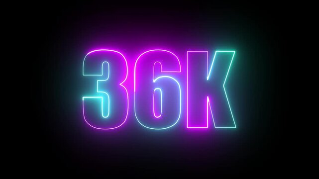 36K Double Colour Neon Line Animation on Dark Black Canvas with Smooth Motion and Elegant Luminous Glow.