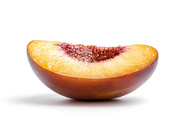 Juicy peach slice showcasing fresh vibrant fruit for healthy lifestyle and delicious recipes, ideal for summer desserts and nutritious snacking