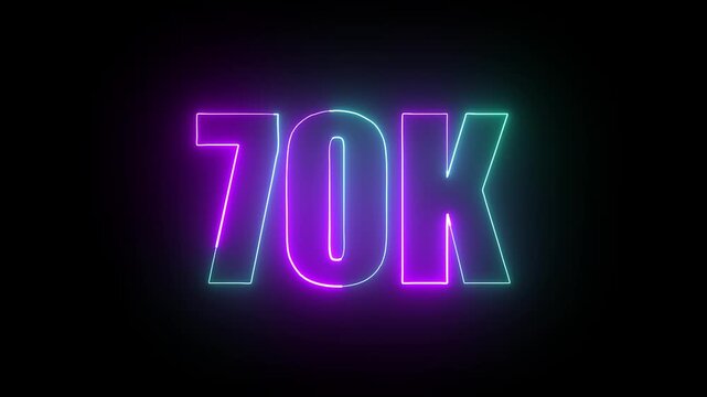 70k vibrant neon line animation with smooth glowing streaks streaming across a deep black canvas creating radiant motion.