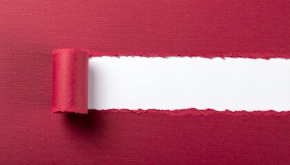 Obraz premium Torn Paper Reveal on Red