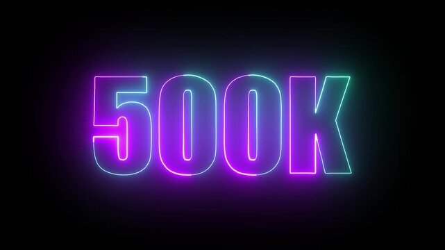 500k double colour glowing line animation in dark background presenting energetic abstract motion and sleek digital visuals.