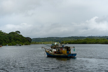 Fishing Boat on the River in Itacaré Bahia Brazil