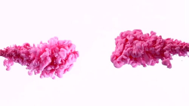 Pink smoke fluid animation