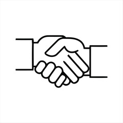 Fototapeta premium Professional business partners reaching an agreement through a friendly handshake gesture, symbolizing collaboration, trust, and successful deal completion in a corporate environment
