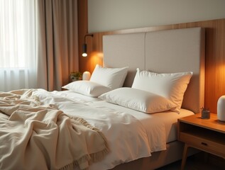 Obraz premium bed in hotel room