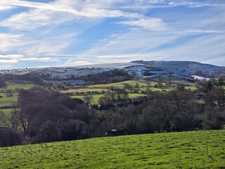 Moel Famau North Wales  covered in snow