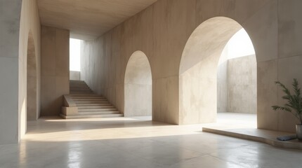 Fototapeta premium light_concrete_graphic_shapes_monolithic_matte_surfaces_open