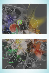 creative unique colorful flower background 