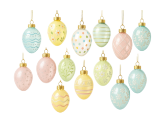 Decorative miniature glass egg ornaments for a small Easter tree on your kitchen counter.