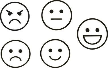 set of funny cartoon faces