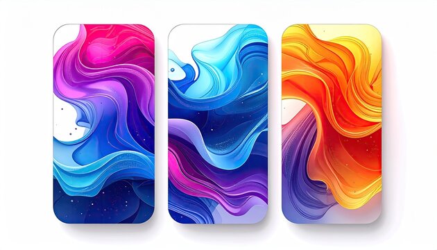 Abstract phone case designs in vibrant colors - Powered by Adobe