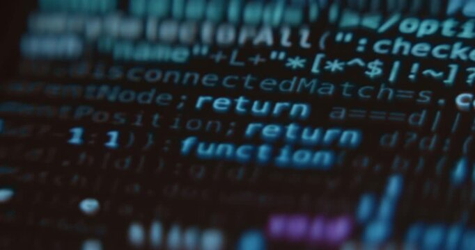 Colorful computer code for web development purposes