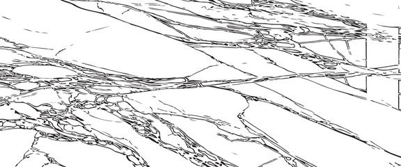 Fototapeta premium black and white abstract Cracked Surface grunge and distressed Texture for Creative splatters textured background.