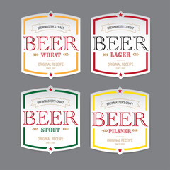 Beer Label sticker brewery set