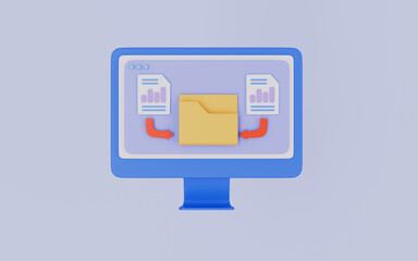 Data Gathering, Data Collection 3d illustration