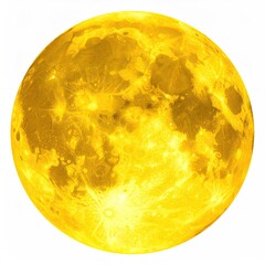 Full, golden yellow moon