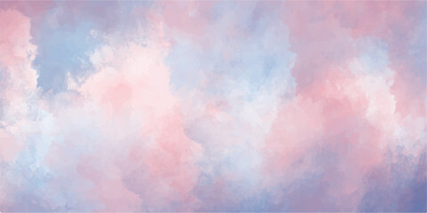 Bright abstract colorful watercolor paint. vintage grunge sky cloud pattern design illustration. colorful grunge texture background with blue, orange, yellow, and pink art. pastel pink and purple sky