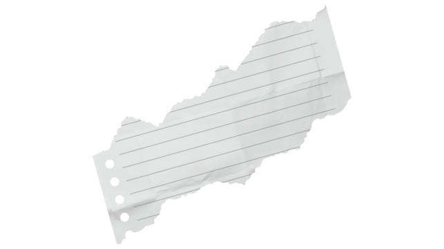 torn white paper with scratches and looking like  staircase