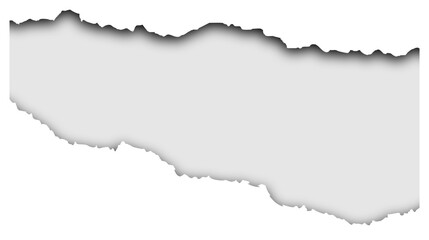 white torn paper map