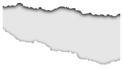 white torn paper map