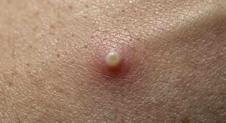 Fototapeta premium Close-up of Skin Pimple with Pus
